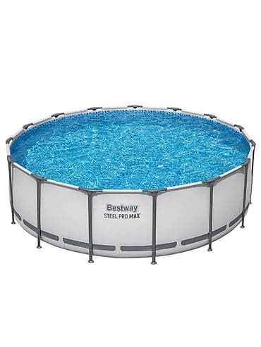 Спорт и отдых: Каркасный бассейн Bestway Steel Pro MAX - Тип: круглый наземный — 8