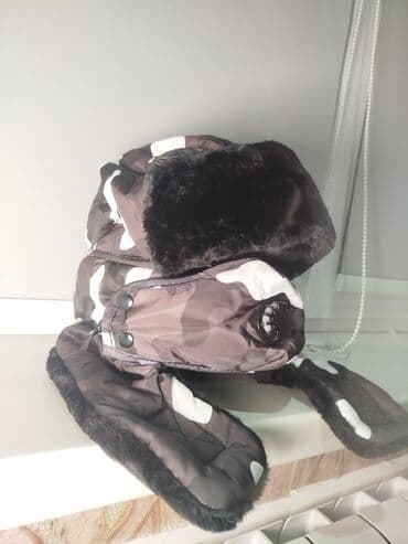маскит: Зимняя шапка-ушанка с комплектом защиты лица маска+очки+шапка на фото — 7