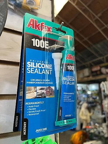 Клей-герметик: Akfix 100E Universal Silicone Sealant, белый (ACETOXY) - — 2