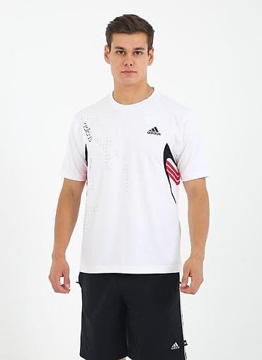 фирменные adidas: Мужская спортивная футболка с коротким рукавом ADIDAS RINSEE — 4