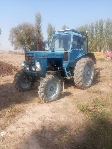 трактор беларус 82.1 цена бишкек бу: Трактор Беларус (МТЗ), с кабиной, синий цвет. Основные характеристики — 1
