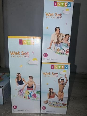 Надувные детские бассейны Intex Wet Set Collection. Особенности: -