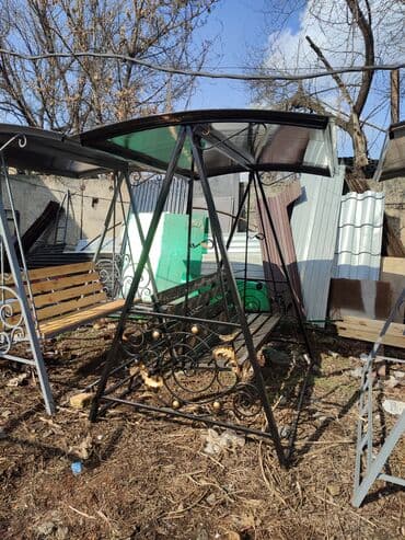 купить бу качели садовые: Бакча селкинчеги Металл, Жөлөнгүчү менен, Чатыры менен — 10