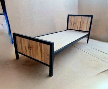 железный кравать: Односпальная кровать разборная с прочным металлическим каркасом и — 4