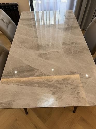 stol: Кухонный стол и стул, Новый, цвет - Серый — 5