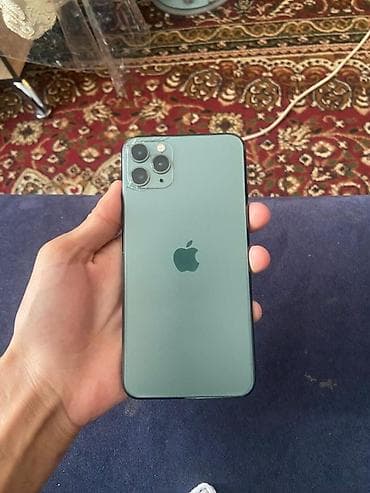 aoc 24g2: IPhone 11 Pro Max, Б/у, 64 ГБ, Matte Midnight Green, 100 % — 1