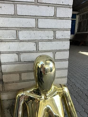 кызыл кия кыз: Зеркальный манекен женской фигуры, разборный, цвет «золото» (глянцевое — 2