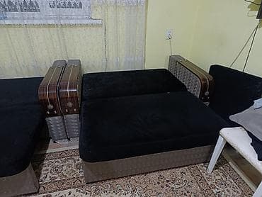 с мебелью: Комплект мягкой мебели, цвет - Черный — 3