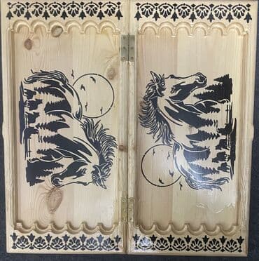 ош часы: Шахматы. нарды два в одном из натурального дерева фишки фигурки всё — 1