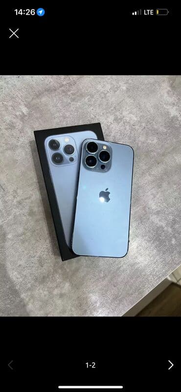 ihone 13 pro: IPhone 13 Pro, Б/у, 128 ГБ, Серебристый, Чехол, 77 % — 1