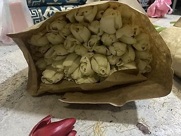 декоротивные цветы: Тюльпаны срезанные, упаковка по тюку в крафт-бумаге. - Палитра — 1