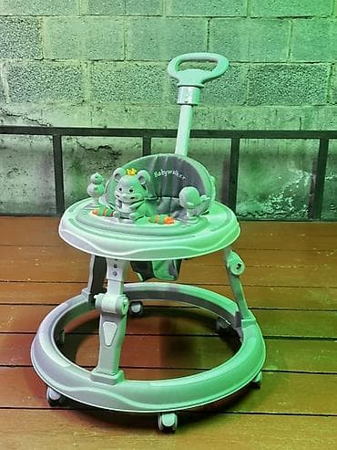 ходун: Детские ходунки Babywalker с игровой панелью и родительской ручкой - — 3