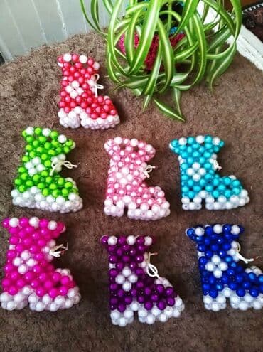 удобная красивая обувь: Сапожок из бус-яркий,необычный сувенир,хороший подарок взрослым и — 1