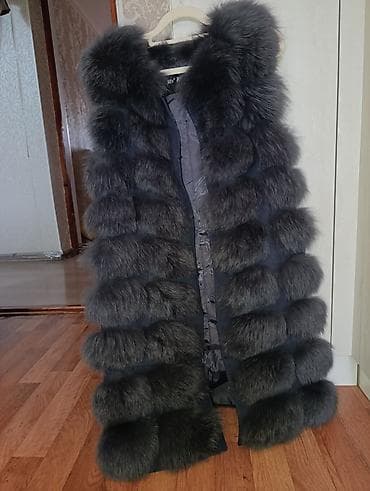 Утепленный, Меховой, Зима, Песец, Длинная модель — 2