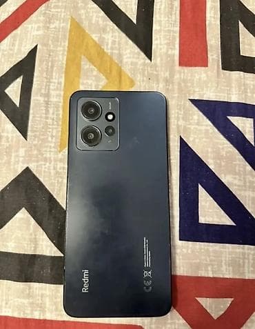 телефон nokia: Redmi, Redmi Note 12, Б/у, 128 ГБ, цвет - Черный, 2 SIM — 1