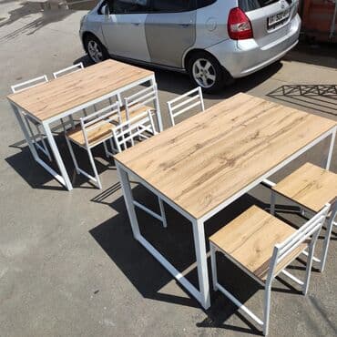 кухонные столы и стуля: Кухонный стол с стульями Размеры разные в наличии и на заказ изготовим — 2