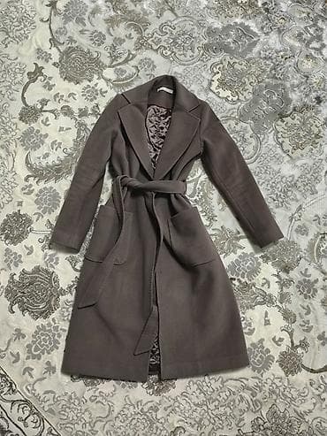 lining 38: Женское турецкое кашемировые пальто цвета тауп (серо-коричневый) — 1