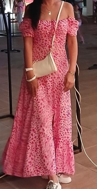 Повседневное платье, Лето, Длинная модель, Трикотаж, Платье-рубашка, M — 2