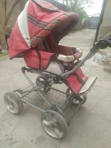 Коляски: Коляска, Другой бренд, цвет - Розовый, Б/у — 1