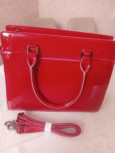 красная степная: Классическая сумка, Материал: Комбинированный материал, Жёсткая конструкция, Женские — 3