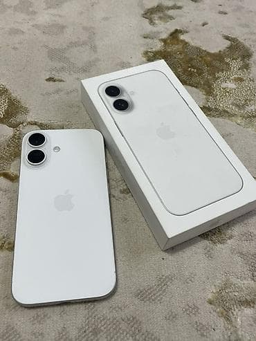 Техника и электроника: IPhone 16, 128 ГБ, Белый, Коробка, 90 % — 1