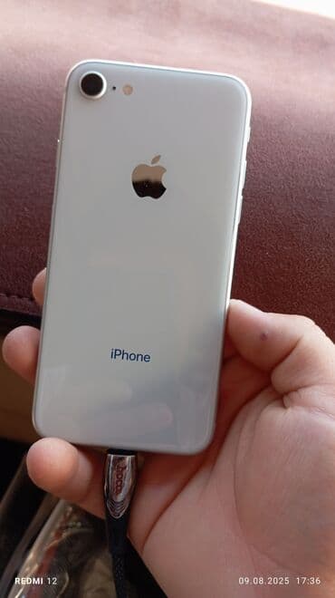 айфон 8 сена: IPhone 8, Колдонулган, 64 ГБ, Күмүш, Кабель, 72 % — 2