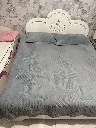 Шкафы: Спальный гарнитур, Двуспальная кровать, МДФ, цвет - Белый — 4