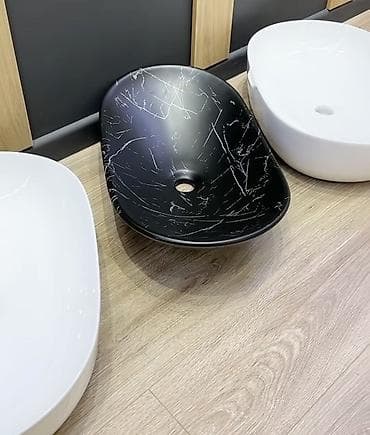 Раковина для ванной, Особенности: Матовое, Овальная форма, Материал: Керамика