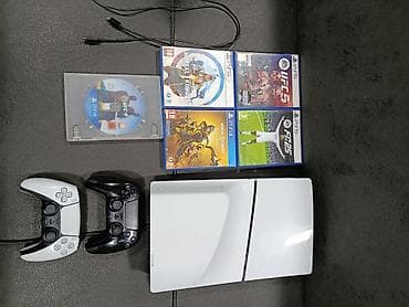 Игровая приставка Sony PlayStation 5слим с дисководом (белая at lalafo.kg Игровая приставка Sony PlayStation 5слим с дисководом (белая