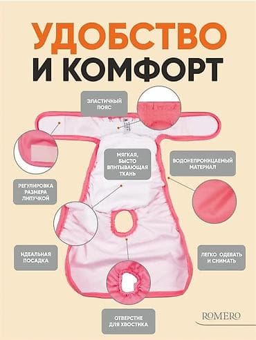 Многоразовый гигиенический подгузник‑трусики для собак и кошек (для — 4