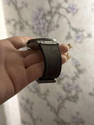 Аксессуары: Часы Hublot, скелетон - Корпус: матовый металл серого тона с — 3