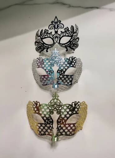 Ажурные карнавальные маски для вечеринки/маскарада - Тип: полумаски с