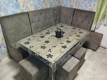 тк табылга мягкая мебель бишкек киргизия: Ашкана үчүн жумшак бурчек, Жыгач, түсү - Боз — 2