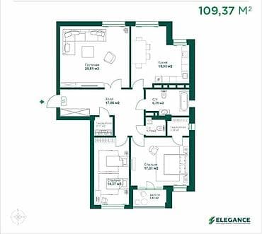 Куплю квартиру: 3 комнаты, 110 м², С мебелью — 3