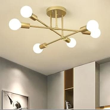 светильник для бильярдной: Потолочный светильник с шестью точечными источниками света — 6