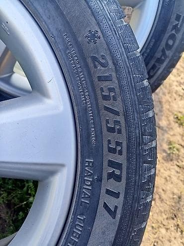 зимняя резина р17: Колеса в сборе 215 / 55 / R 17, Зима, Комплект, Литые, отверстий - 5 — 2