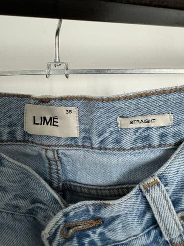 женская джинсовая одежда больших размеров: Джинсы, Трубы, Высокая талия, M — 4