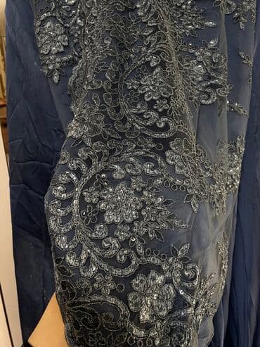 коктейльное платье синего цвета: Бальное платье, Длинная модель, цвет - Голубой, L, В наличии — 6