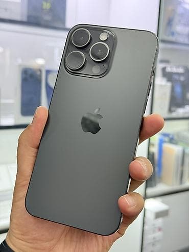 IPhone 15 Pro, Б/у, 256 ГБ, Black Titanium, Кабель, 84 %