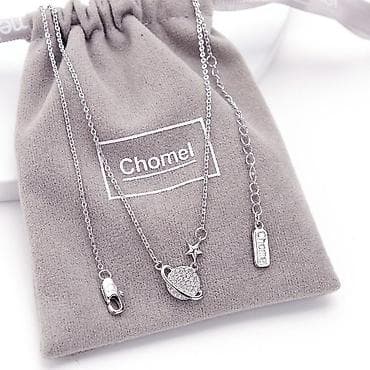 Колье: Подвеска-колье Chomel «Планета и звезда» - Дизайн: миниатюрная — 2