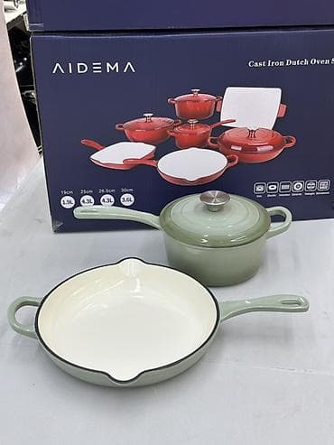 aidema: Чугунный набор посуды AIDEMA 7 в 1 с эмалированным покрытием Готовьте — 4