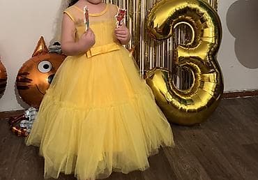 red centr: Детское платье, цвет - Желтый, Новый — 2