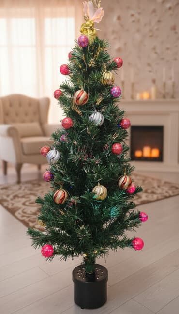 декоративное дерево: Красивая,нарядная ёлочка,иголки переливаются разным цветами/Высота — 1