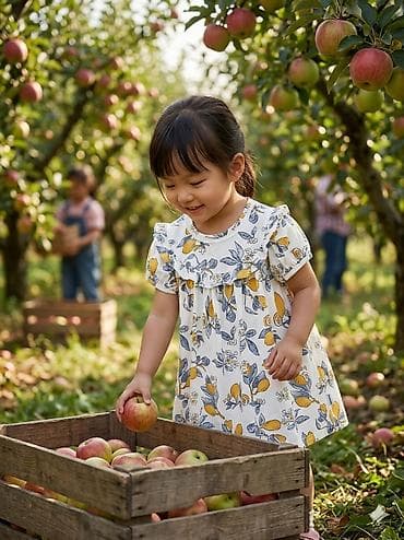 Платья: Детское платье, цвет - Белый, Новый — 1