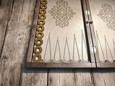 кости для нарды: Нарды КГ2104 деревянные с резным орнаментом - Материал: дерево — 7