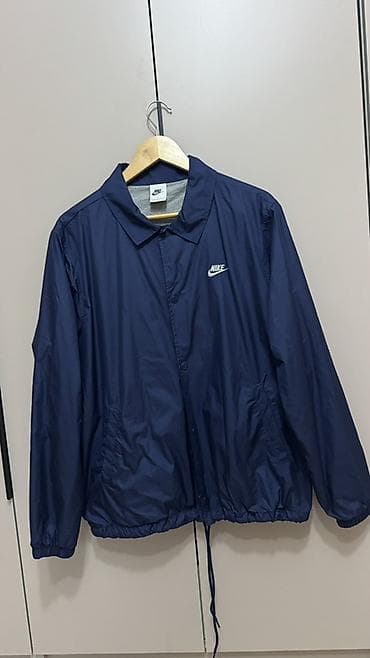 дождевик плащ: Мужская куртка, S, M, Nike, Новый, цвет - Синий — 2