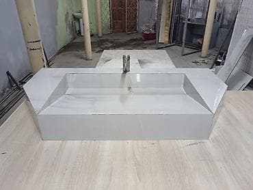 каменная столешница: Раковина для ванной, Особенности: Матовое, Материал: Камень — 2