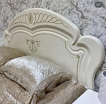 Детская мебель: Спальный гарнитур, Двуспальная кровать, цвет - Белый — 3