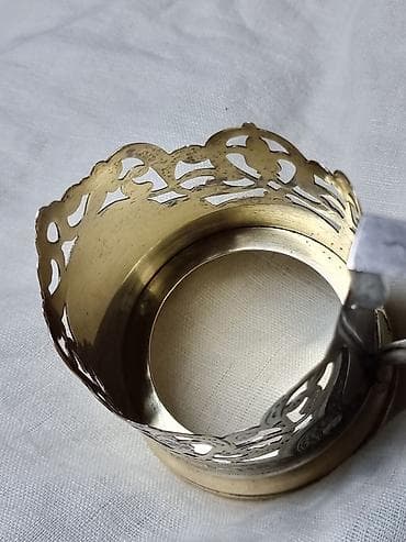 антикварят: СССР СЕРЕБРЯНЫЙ Подстаканник резной, с богатым растительным — 6