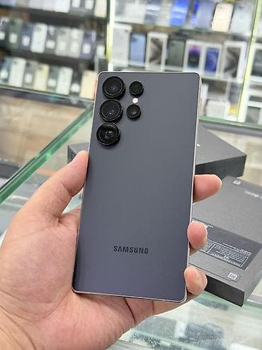 Apple iPhone: Samsung Galaxy S25 Ultra, Б/у, 256 ГБ, цвет - Черный, 1 SIM, 2 SIM — 2